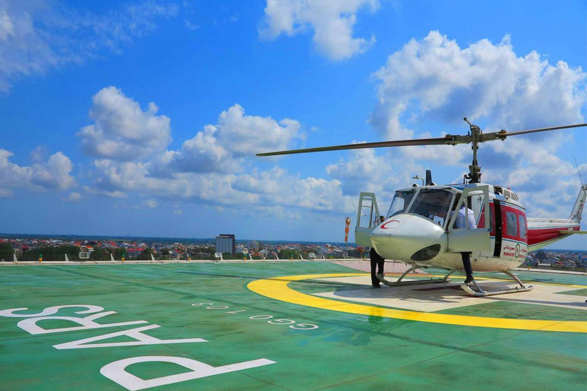 Helicopter Landing Place In Pars Hospital