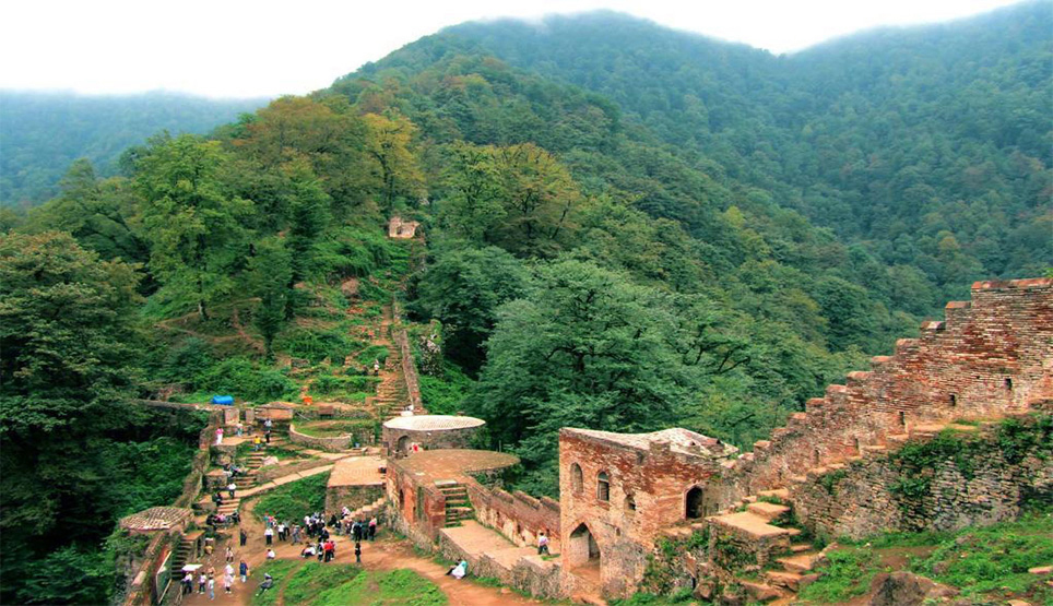 Rudkhan Castle From The Top View