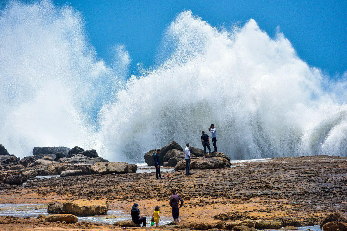 Natural Seawater Fountain In Chabahar